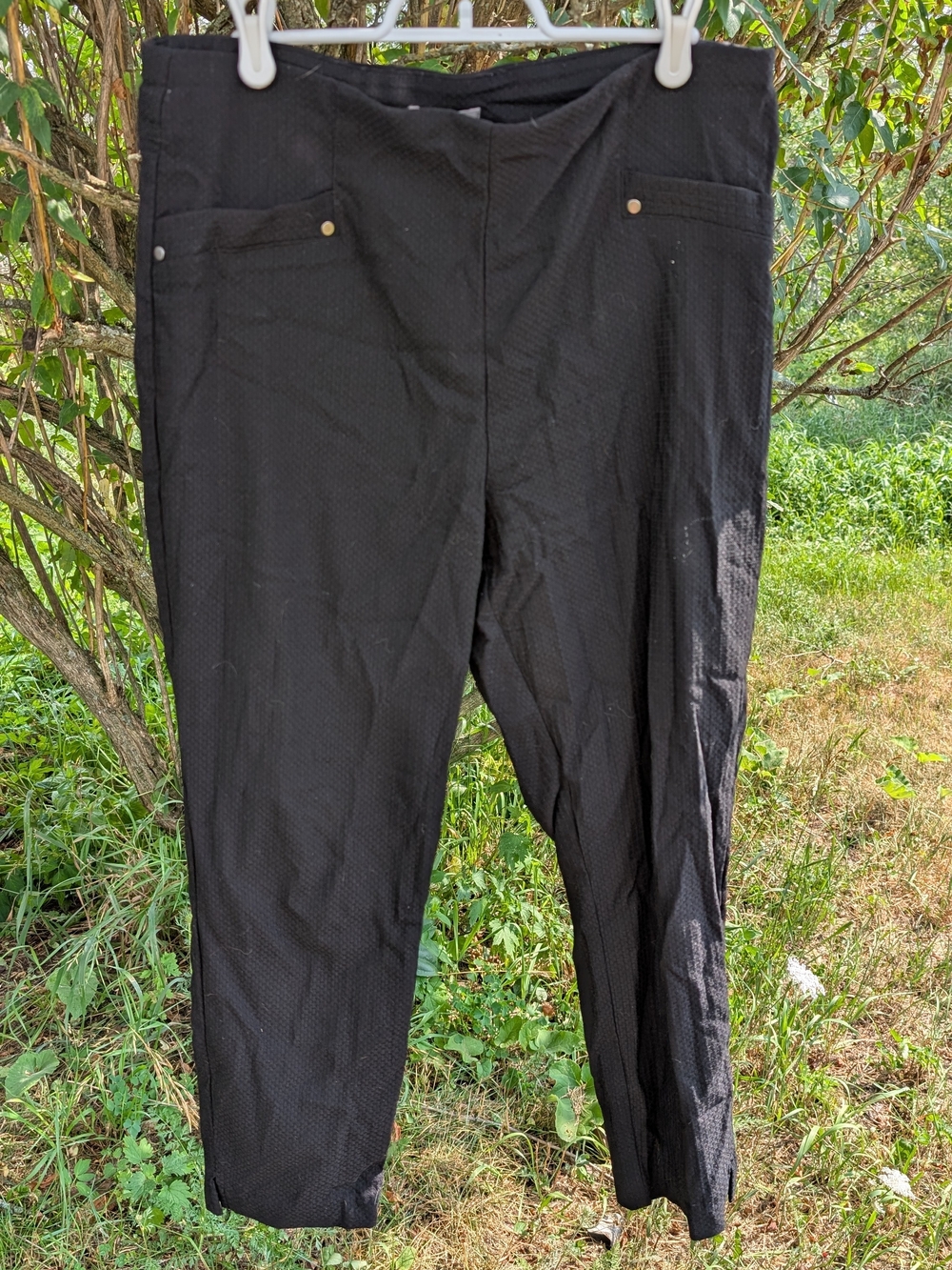 Maurices Black Skinny Textured Ponte Pants